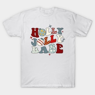 holly jolly babe retro christmas T-Shirt